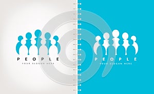People logo vector. Socium design. photo